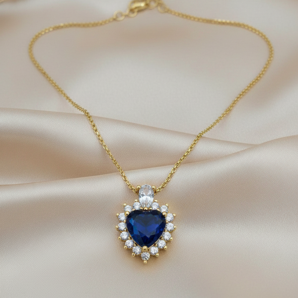 Cadena Corazón Azulado