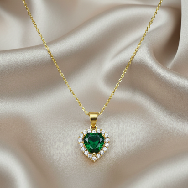 Cadena Corazón Esmeralda