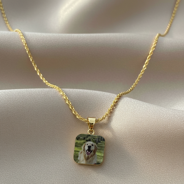 Cadena de placa con foto personalizada