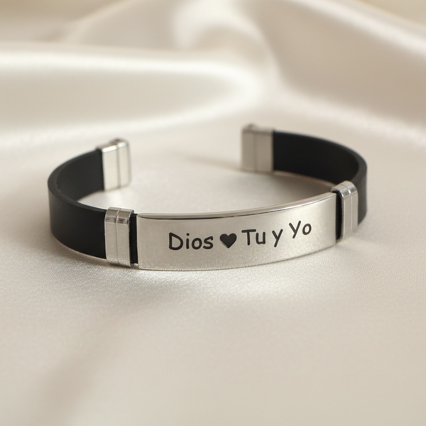 Pulsera Dios, Tú y Yo Personalizable
